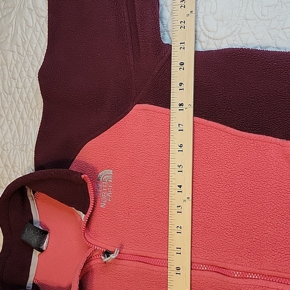 The North Face Berry Pink Red Fleece Full Zip Sweater Jacket Women's L - Picture 9 of 10